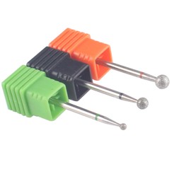 MZCMSL Nail Bit Set of 3 Diamond Cuticle Ball Bits for Nail Machine