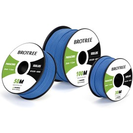 Brotree Paracord 2mm 30M 100% Nylon Rope 1 Strand Parachute Cord for Outdoor, Craft, DIY - 45kg Breaking Load (Dark Blue)