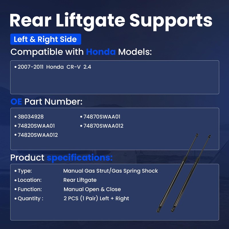 Tailgate Lift Support Gas Strut Shock fit for Honda CR-V