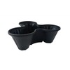 Shop4allsorts Set Of 3 Black Strawberry Trio Planters Stackable Plastic