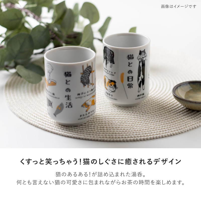 Minoru Pottery Sushi Tea Cup Life with Cat