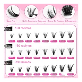 Kit De Extensión 640 Natural Lash Curl D 30d+40d+50d