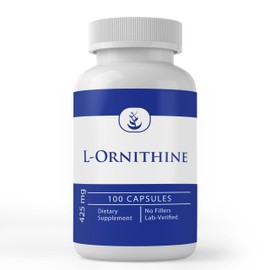 L-Ornithine HCl (100 cápsulas) Suplemento de entrenamiento, síntesis de proteínas                                                                     