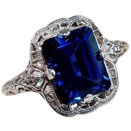 LAIFULA Elegant Huge Natural 3.5Ct Tanzanite 925 Silver Sapphire Ring Women Wedding Bangs Engagement for Women's Ring's Size S
