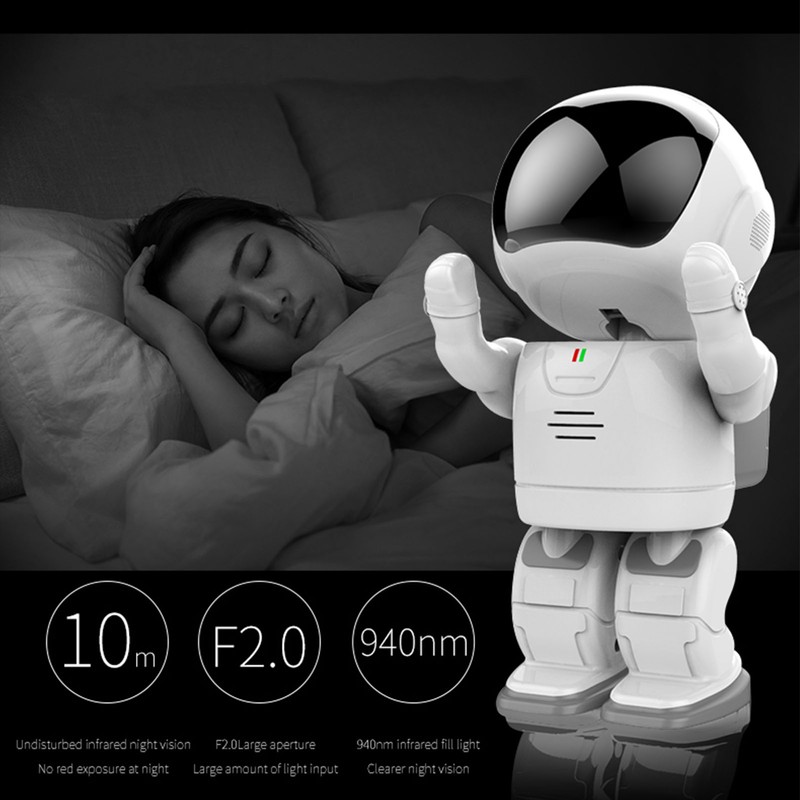 Wireless Surveillance Camera Security Monitor 1080P HD 360 Degree Night