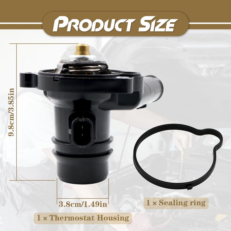 Engine Coolant Thermostat Housing Assembly, Compatible with Chevy Cruze 2011-2015,