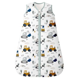 Unnivoll Baby Winter Sleeping Bag, 2.5 Tog, 12-18 Months, Cotton, for Newborns, Warm and Soft, 84 cm, for Boys and Girls, Excavator