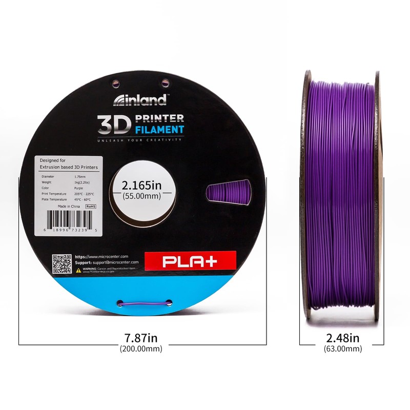 INLAND Micro Center PLA+ 3D Printing Filament 1.75mm - PLA