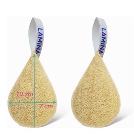 Veteran Textile%100 Natural-Organic, Loofah Sponge, Body Scrubber, Back Washer, Back Strap, Shower Bathing with Loofah beds, All-Round Cleaning, Body Care [ Lamina ] (Double-Sided Face loofah)