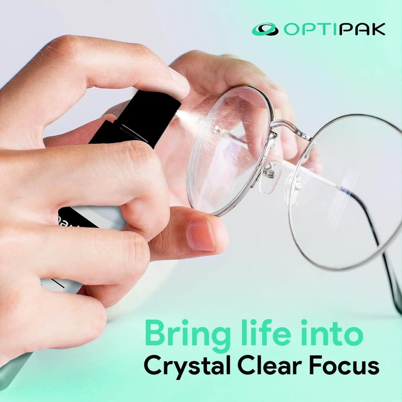 OPTIPAK Sparkle Anti-Reflective Lens Cleaner Spray kit | (1) 2oz
