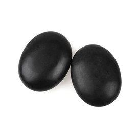 QYLHH 2 Pcs Large Hot Massage Stones Set Natural Basalt Warm Rocks Kit for Home Spa Massager