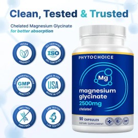 Phytochoice Magnesio Glicinato 2500 Mg 90 Cápsulas                                                                                                    