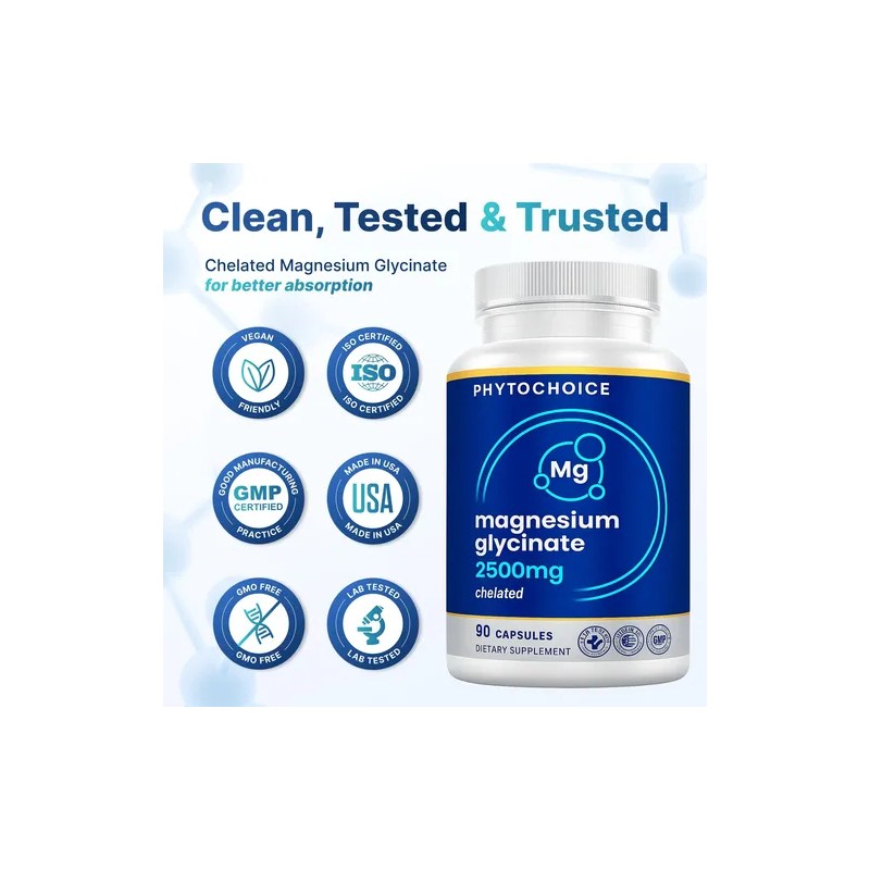 Phytochoice Magnesio Glicinato 2500 Mg 90 Cápsulas
