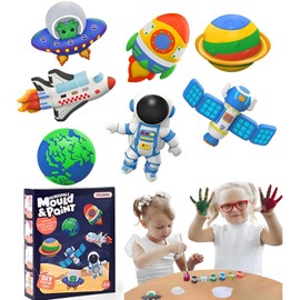 Kit de Pintura para Niños Ceramica, 7 Piezas Manualidades para Niños y Adultos, Ceramica para Pintar Niños, Set para Pintar Niños Ceramica, Pinturas para Niños, Imanes para Refrigerador Niños 3D