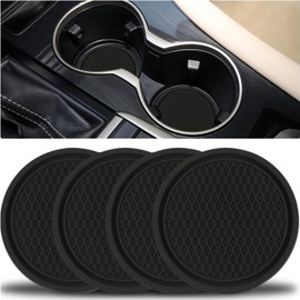 Lismore Heaven Car Cup Holder Coaster 4PCS Universal Non-Slip Cup Holders, Car Interior Accessories, Black