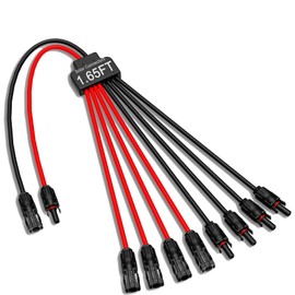 JXMXRPV Solar Connectors for 4 Solar Panels,Tool-Free Solar Panels Connectors,Waterproof Solar Panel Splitter, 2 to 8 Y Branch Parallel Adapter for Solar Cable Extension