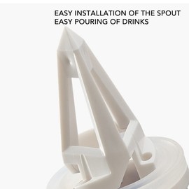 2pcs Portable Drink Deflector Box with Lid, 2pcs Milk Carton Pourer for Easy Drink Splitting and Extension Ergonomic Design for Home Kitchen, Keeps Debris Away