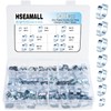 HSEAMALL 140PCS 5-18mm Double Ear O Clips Hose Clamps Tube