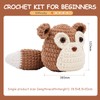 LetCartMaker Crochet Kit for Beginner, Squirrel Complete Beginners Crochet Kit