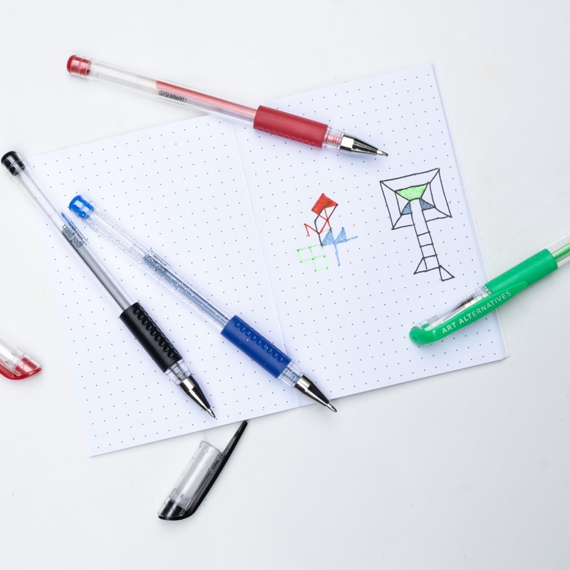 Art Alternatives Gel Pen, Metallic Red - Ballpoint - Non-Smear