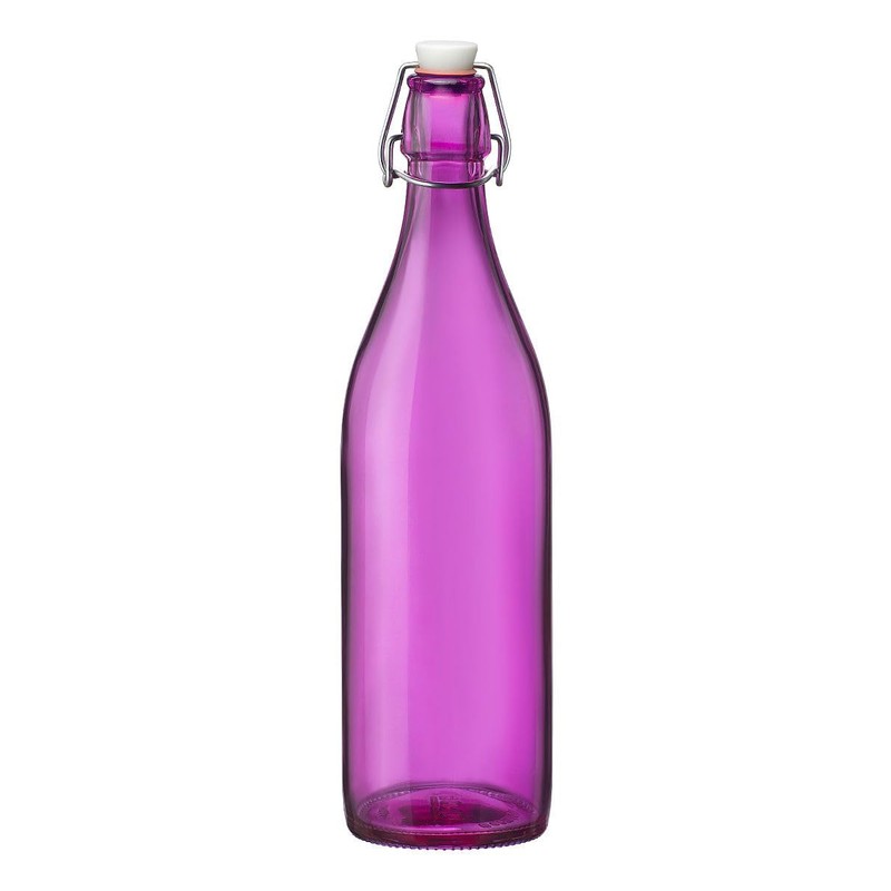 Bormioli Rocco Giara Sky Blue Glass Bottle With Stopper 33