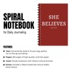 HipHopIsms She Believes Journal, Spiral Notebook for Daily Journaling, Travel,
