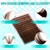Brown Lash Clusters 280PCS Eyelash Clusters Natural Looking Individual Lash