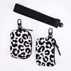 BUNCHBRAVO Wrist Keychain Mini Wallet for Women, Leopard Zip Around