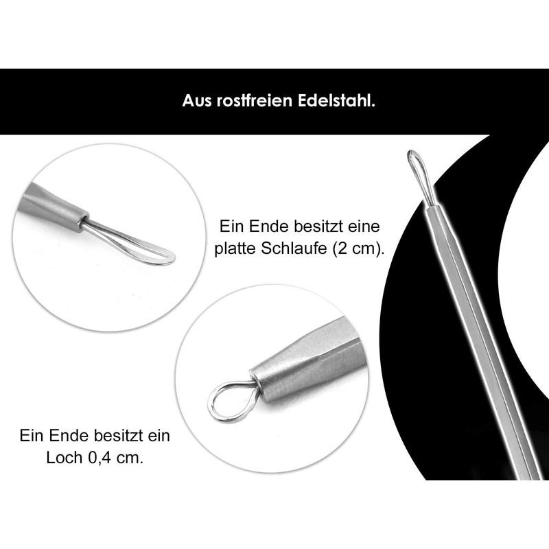 Professional Comedones/Blackhead Remover Set Loop Hole Stainless Steel