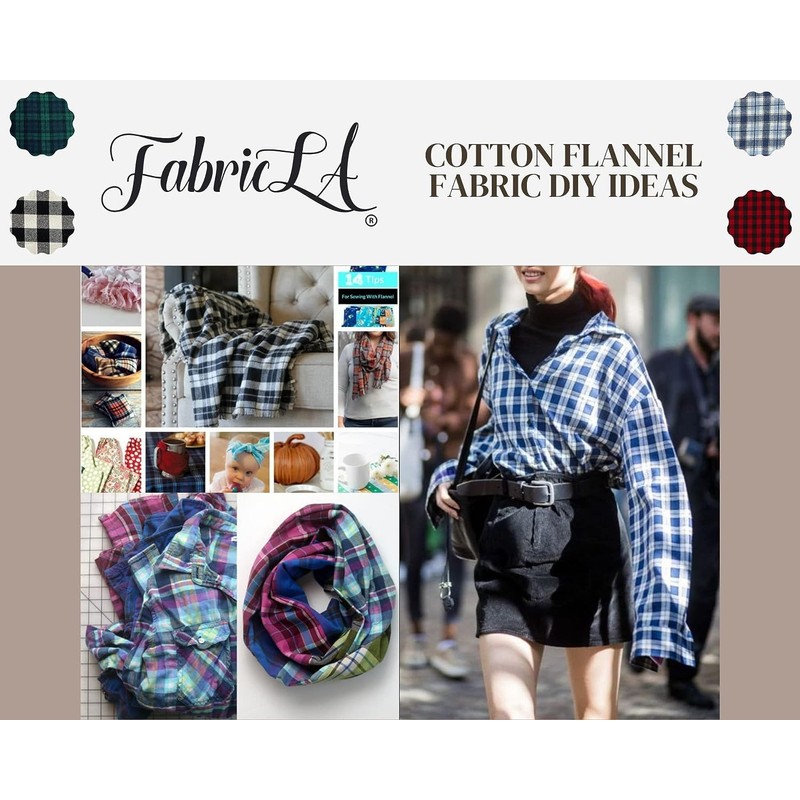 Flannel Fabric by the Yard | 60" inches Wide |