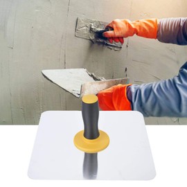 Plastering of Hawk Round Corners 11.8 x 11.8 Inch Mud Tray Trowel Aluminium Hawk Aluminium Plate with Comfortable Handle for Dry Mortar Cement