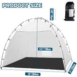 Portable Paint Booth Tent 10x6x6.5FT,Extra Large Paint Booth with Waterproof Floor,Mesh Screen and Ground Stakes-for Spray Painting Furniture DIY