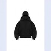 Balaclava Hooded Zip-Up Sweater with Double Cap Zipper Men's S/White 3ea
