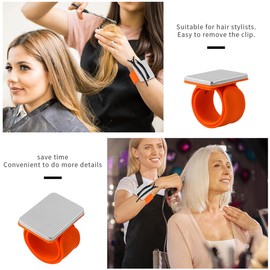 Magnet Case Magnetic Wrist Sewing Pincushion Pin Cushion for Hair Clips Sewing Silicone Wrist Strap Bracelet for Barber Hair Pin Orange Sewing Pin Cushion