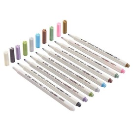 Jr. Hagrid Set of 10 Metallic Marker Pens Assorted Colours for Card Making / DIY / Photo Album / Visitors Book