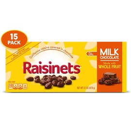 Raisinets, Milk Chocolate Covered California Raisins, Movie Theater Candy Box...