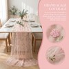 Boho Sheer Table Runner , Pink Tulle Table Runner with