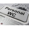 BIKE-label 900033 3D Sticker Aluminium Look Sign Personal Toilet Sign