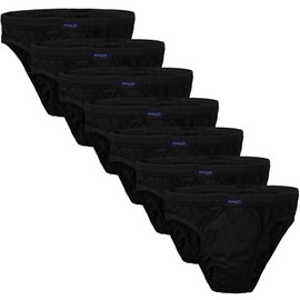 Brubaker Men’s Cotton Briefs, Pack of 7 - black Plain, size: xl