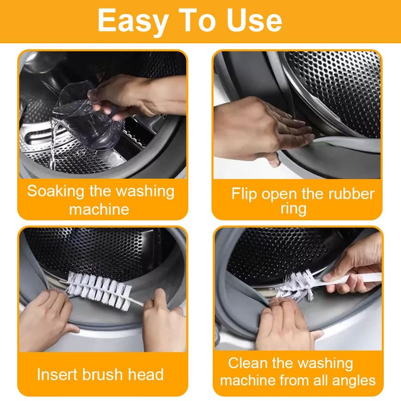 Plowatxi Washing Machine Cleaner Brush, Household Nylon Brushes for Cleaning