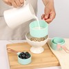 8-Piece Stackable Rose Gold Stainless Steel Handled Measuring Cups and