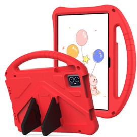 YRH for Onn 10.1 Tablet Case (Gen 4) 2024 (Model: 100135925), EVA Kids Shockproof Cover for Onn Tablet Case 10.1 inch, Red