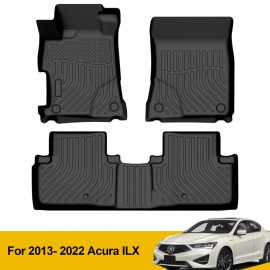 top-automall Auto Floor Mats for Acura ILX 2013-2022 Heavy Duty All Weather for Car 3pcs Set