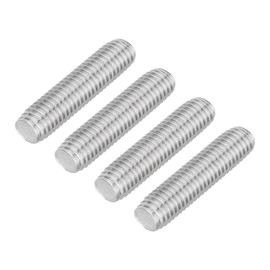 QUARKZMAN Pack of 4 Fully Threaded Spindle, M10 x 40 mm, 304 Stainless Steel, Right-Hand Thread, Threaded Rods, M10-1.5 Thread Pitch for Furniture and Machine Assembly