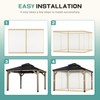 Aoodor Universal 12x12 ft Gazebo Mosquito Netting, Replacement 4-Panel Sidewalls