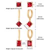 MESOVOR 3 Pairs Gold Crystal Earrings for Women, 18K Gold
