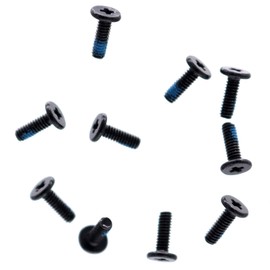 Deal4GO 10-Pack M2.0 x 6 mm Phillips Flat Head Screw w/Nickel Plated Replacement for Laptop Bottom case 2.5-inch HDD Cooling Fan Screws (Black)