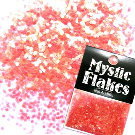 Mystic Frace Nail Stone Pearl Red Hexagon 1mm 0.5g