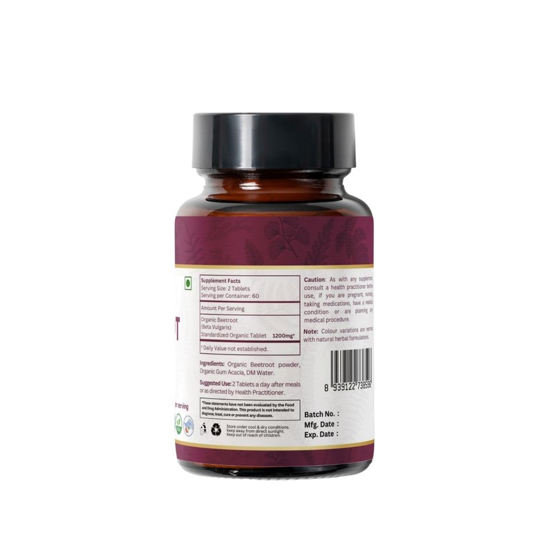 ORGANIC SPREE Beetroot 120 Tablets | Beta Vulgaris (Beetroot) |