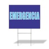 Fastasticdeals Weatherproof Yard Sign Emergerncia Outdoor Advertising Printing Blue Lawn